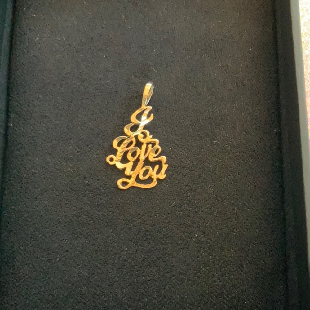 14kt Gold ‘I Love You” Pendant